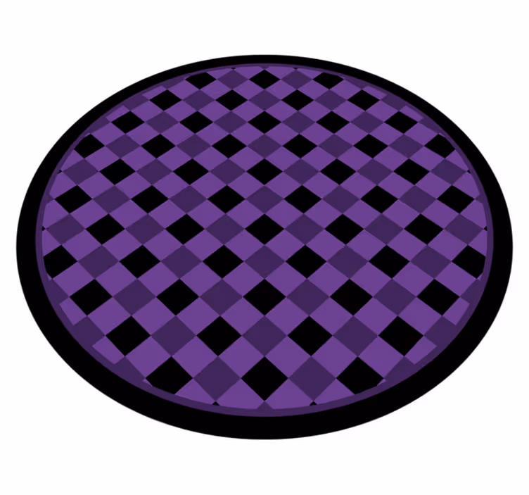 Tapis vinyle moderne motif à carreaux chic - TenStickers