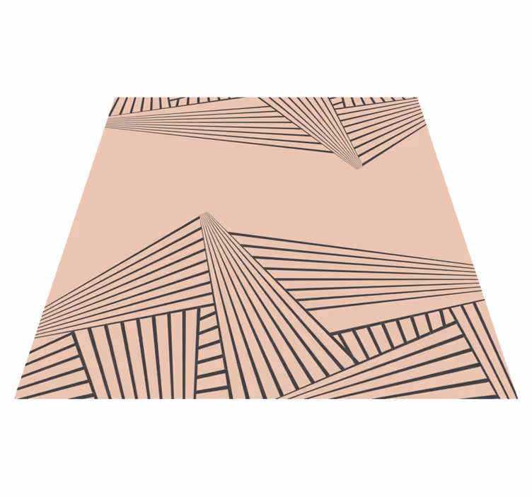 Tapis vinyle moderne motif géométrique linéaire - TenStickers