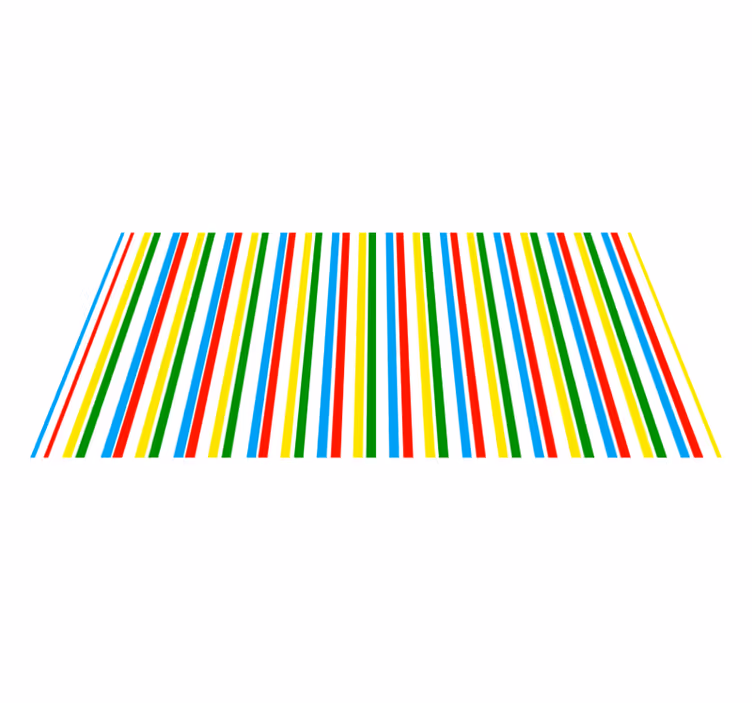 Tapis vinyle rayures motif vertical coloré - TenStickers