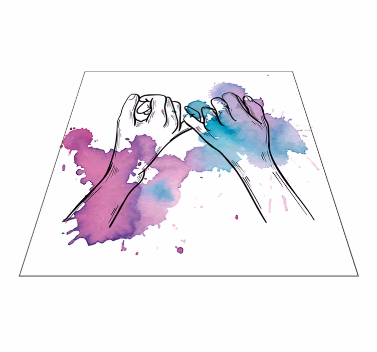 Tapis vinyle ado promesse de mains auriculaires - TenStickers