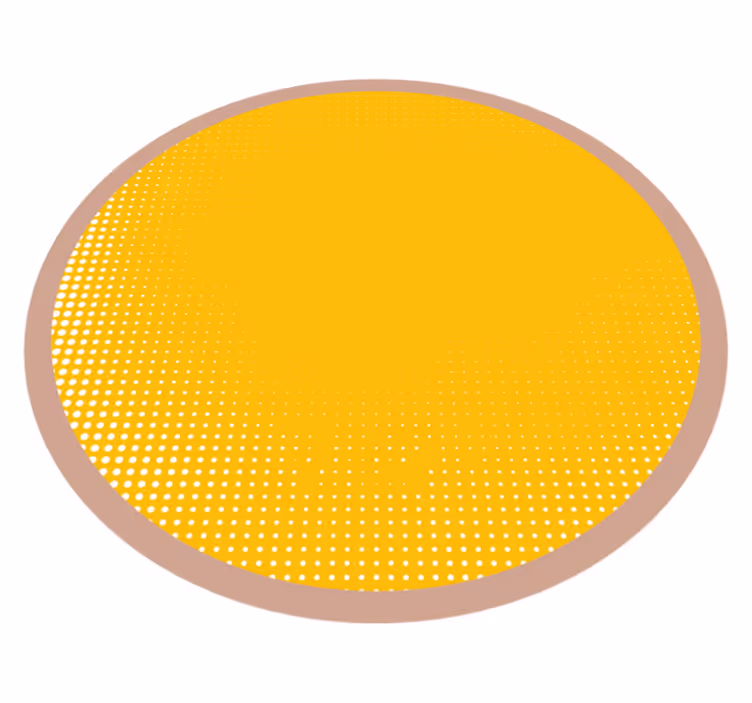 Tapis vinyle jaune motif circulaire ensoleillé - TenStickers