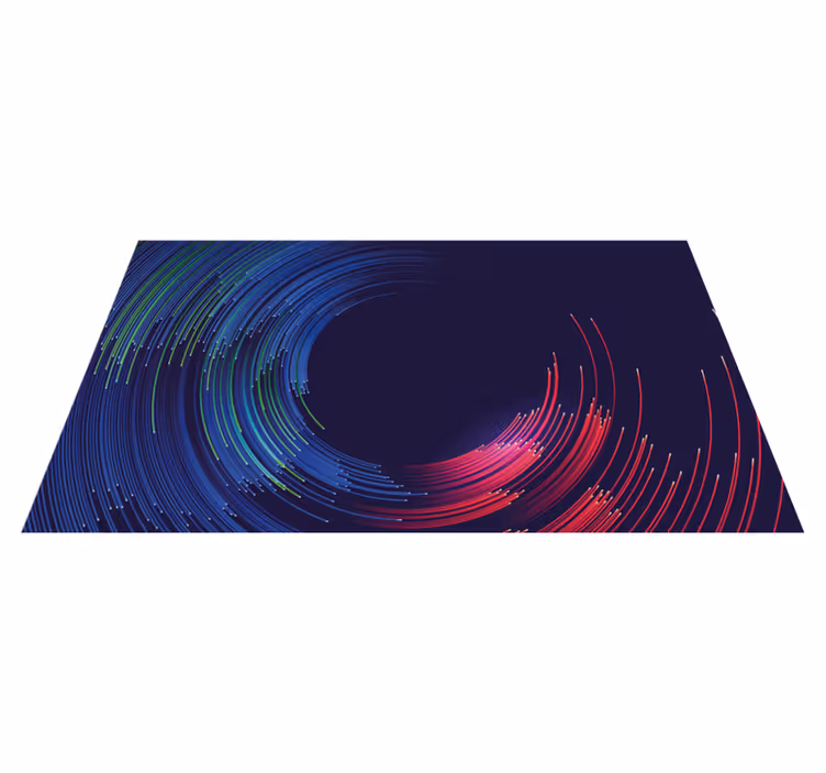 Tapis vinyle moderne vagues de couleurs tourbillonnantes - TenStickers
