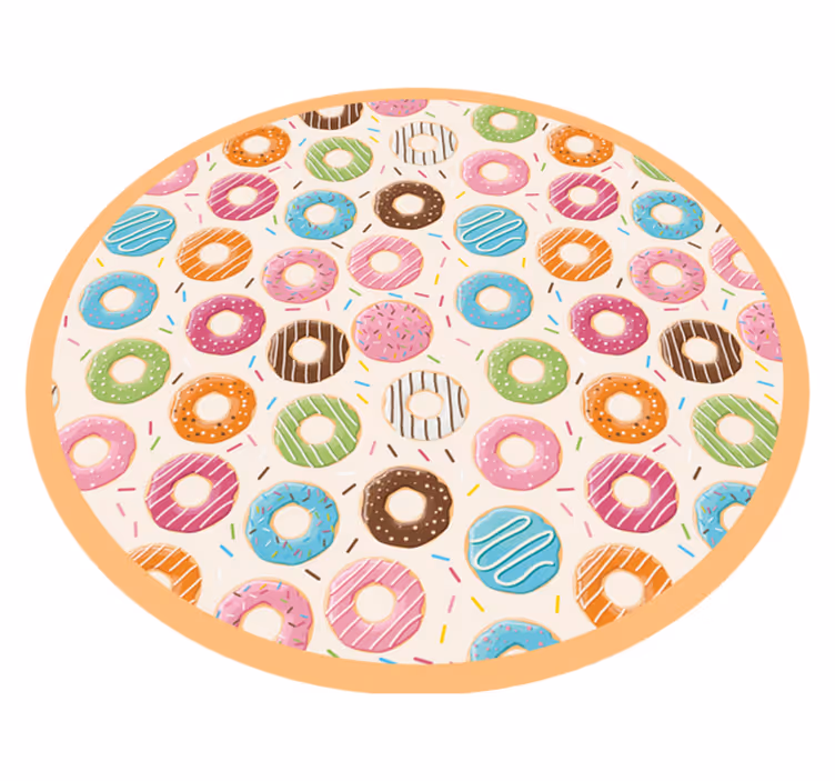 Tapis vinyle autres tapis motif de beignet coloré - TenStickers