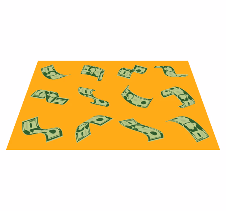 Tapis vinyle moderne modèle de flux monétaire - TenStickers