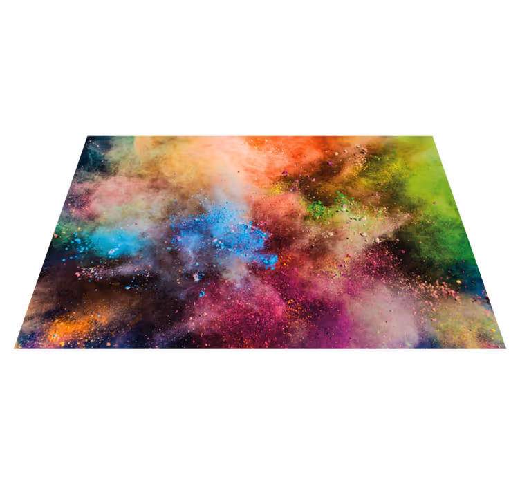 Tapis vinyle moderne explosion cosmique colorée - TenStickers