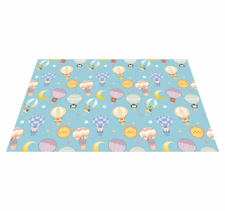 Tapis vinyle chambre bébé air chaud fantaisiste - TenStickers