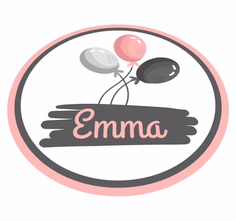 Tapis vinyle personnalisé thème ballons personnalisé - TenStickers