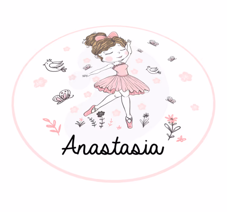 Tapis vinyle personnalisé danseuse de ballet - TenStickers