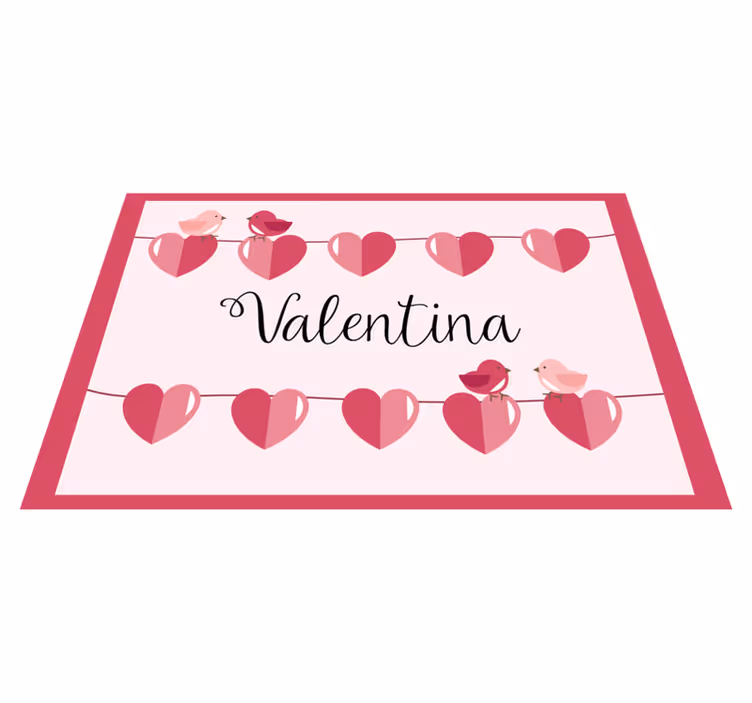 Tapis vinyle personnalisé conception de coeur - TenStickers