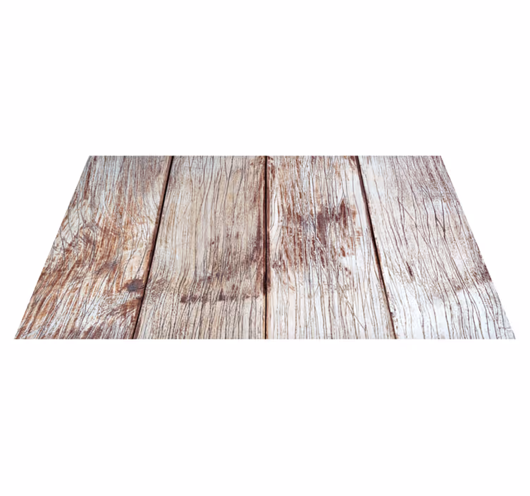 Tapis vinyle imitation parquet texture brune patinée - TenStickers