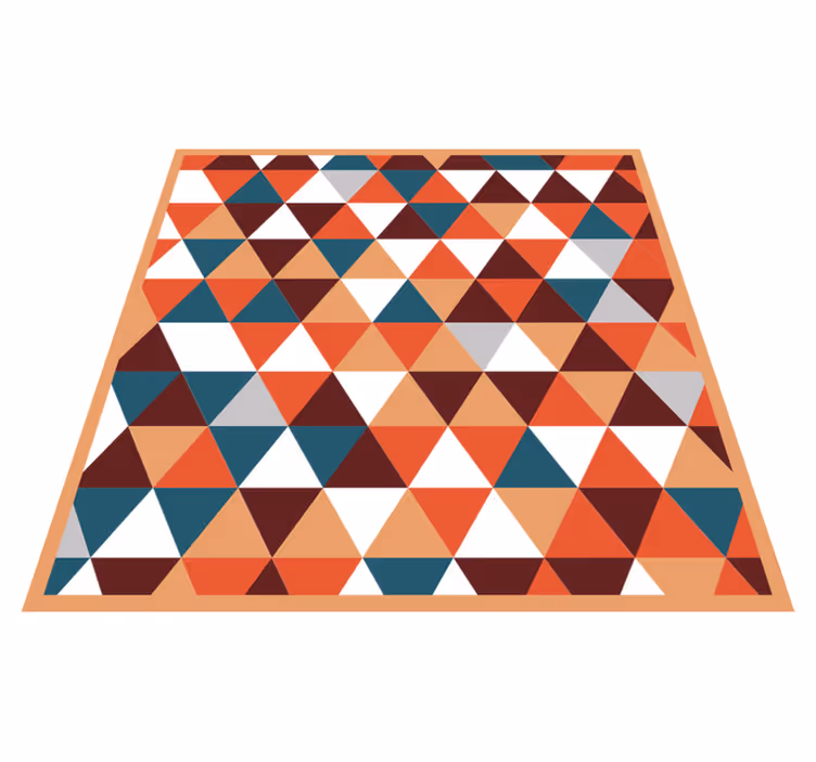 Tapis vinyle géométrique motif de mosaïque triangulaire - TenStickers