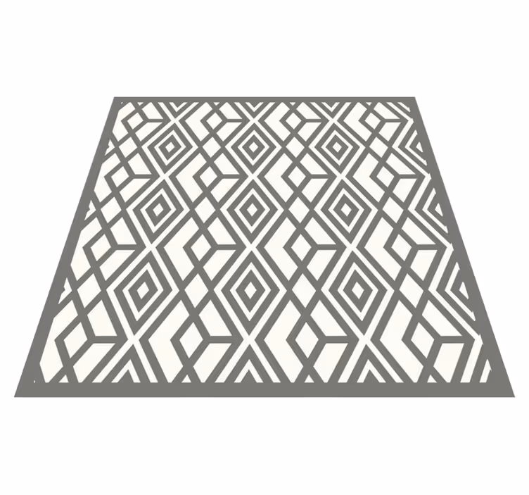 Tapis vinyle géométrique emblème de diamant - TenStickers