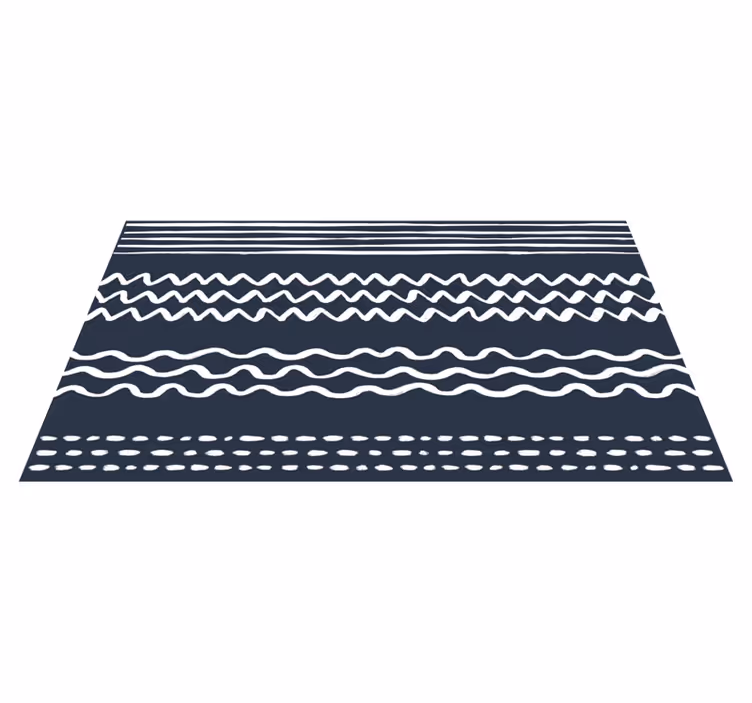 Tapis vinyle rayures disposition des lignes courbes - TenStickers