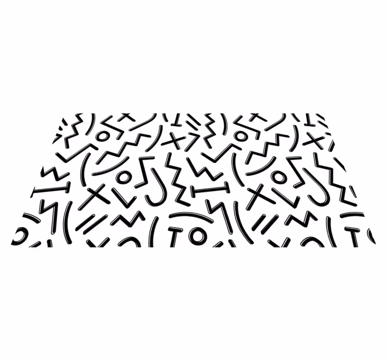 Tapis vinyle autres tapis lignes abstraites dynamiques - TenStickers