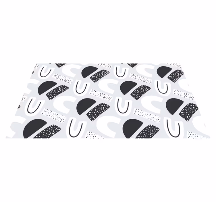 Tapis vinyle chambre bébé formes abstraites monochromes - TenStickers