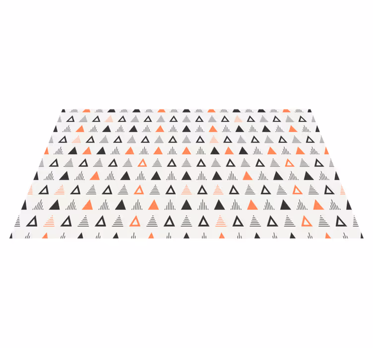 Tapis vinyle nordique motif de petits triangles - TenStickers