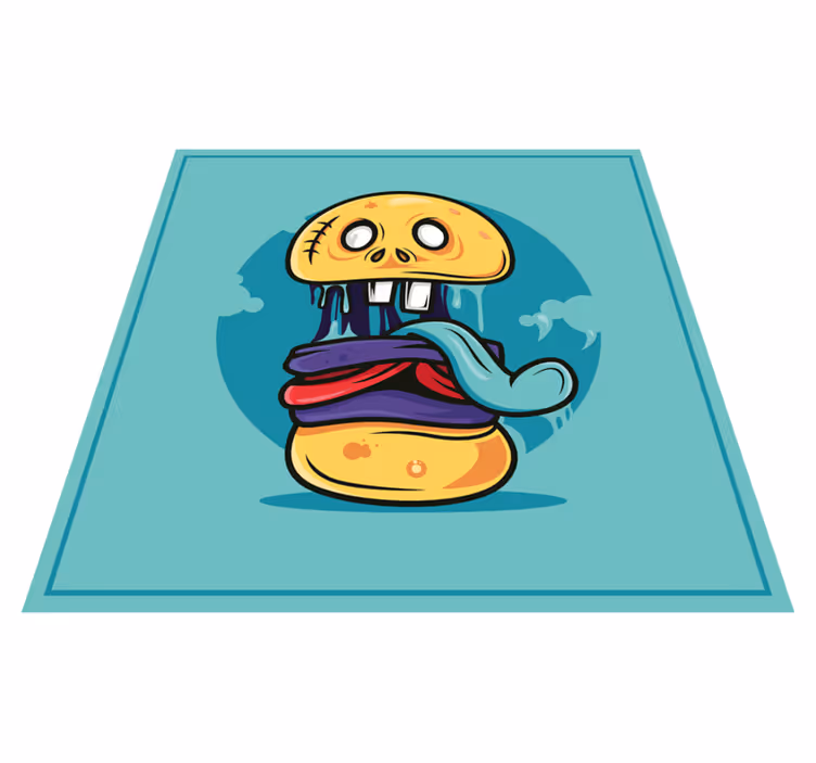Tapis vinyle ado personnage de crâne idiot - TenStickers