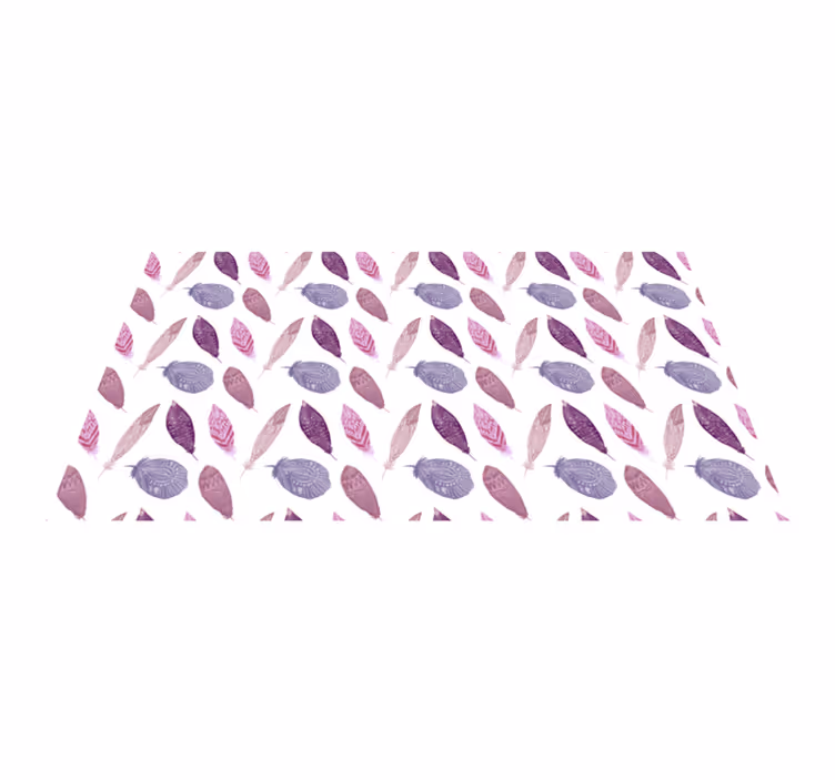 Tapis vinyle nature motif de plumes vibrantes - TenStickers