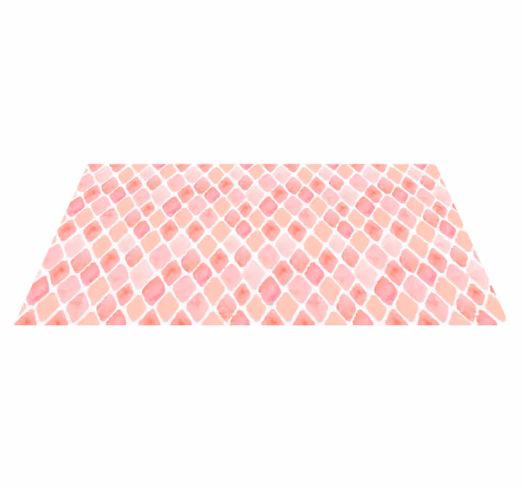 Tapis vinyle chambre traits d'aquarelle rose doux - TenStickers