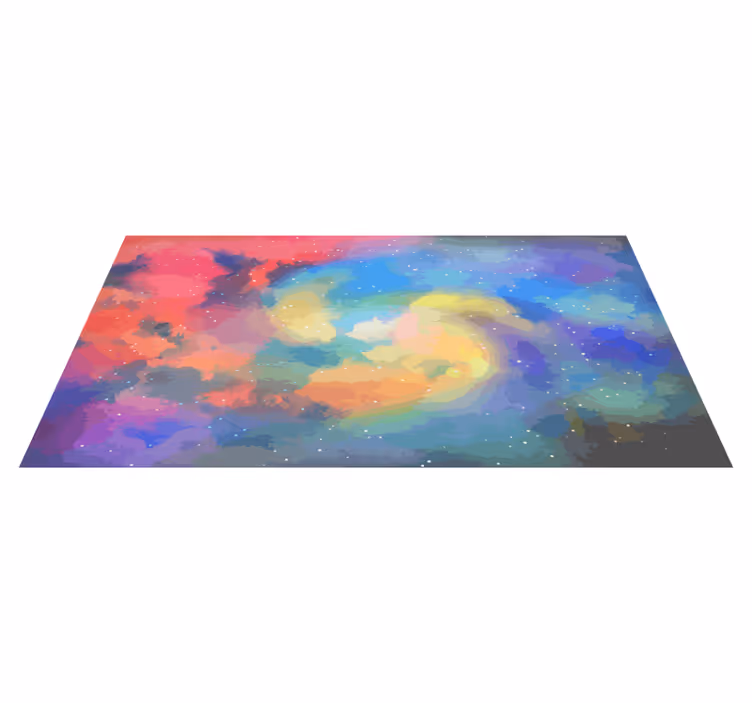 Tapis vinyle moderne tourbillon céleste - TenStickers