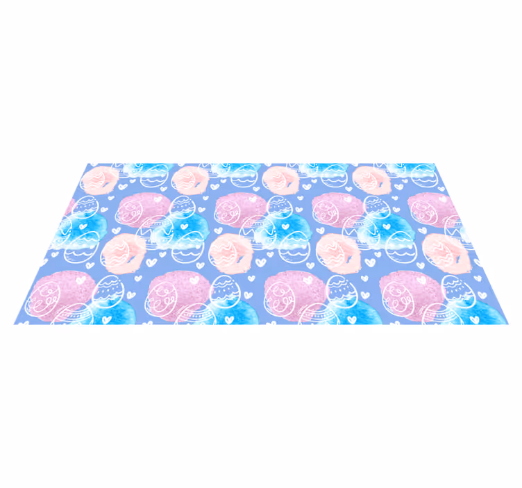 Tapis vinyle autres tapis œufs de pâques colorés - TenStickers