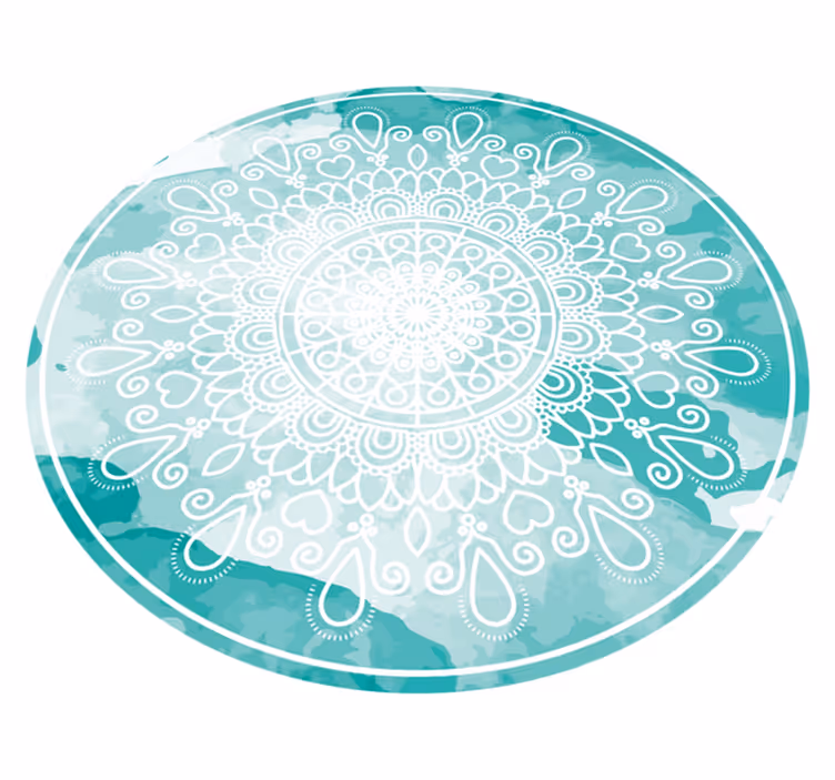 Tapis vinyle mandala tons aquarelles élégants - TenStickers