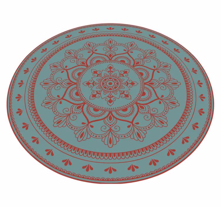 Tapis vinyle mandala illustration circulaire complexe - TenStickers