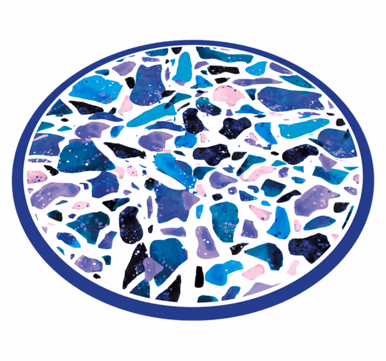 Tapis vinyle marbre mosaïque de pierre colorée - TenStickers