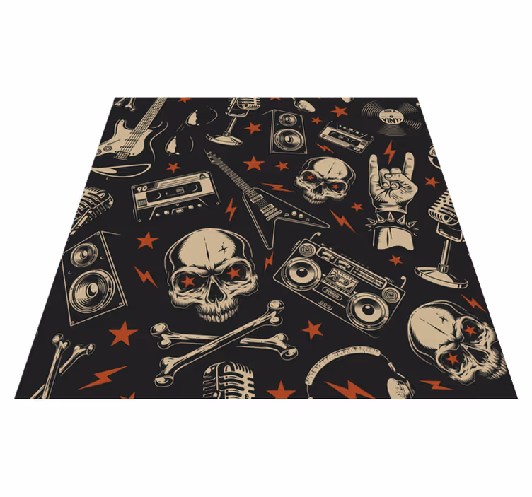 Tapis vinyle ado thème de la musique rock - TenStickers