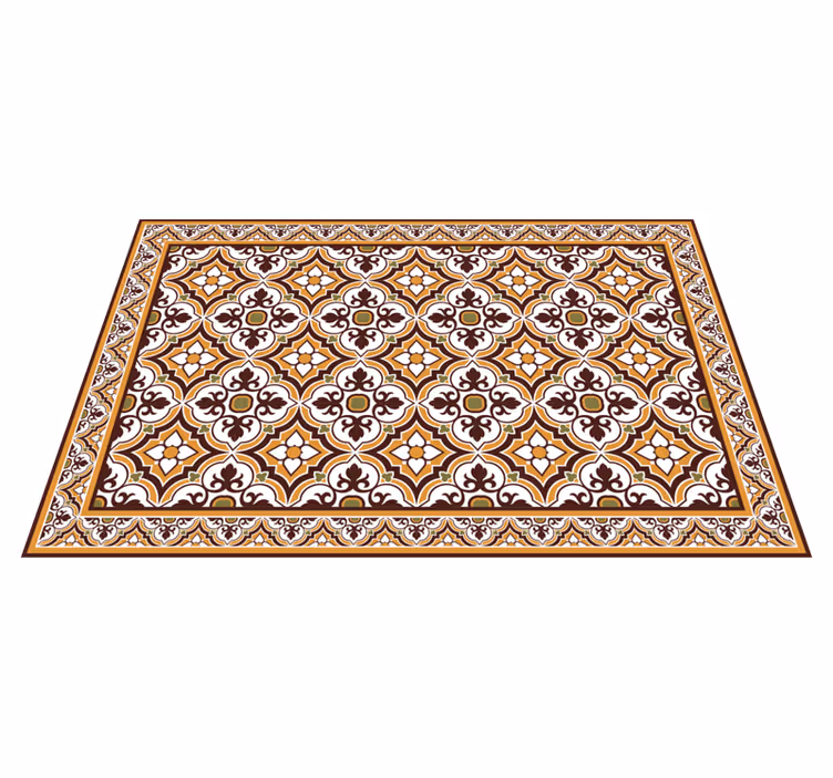 Tapis vinyle carreaux de ciment agencement mosaïque élaboré - TenStickers