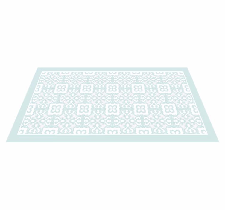 Tapis vinyle carreaux de ciment turquoise élégante - TenStickers