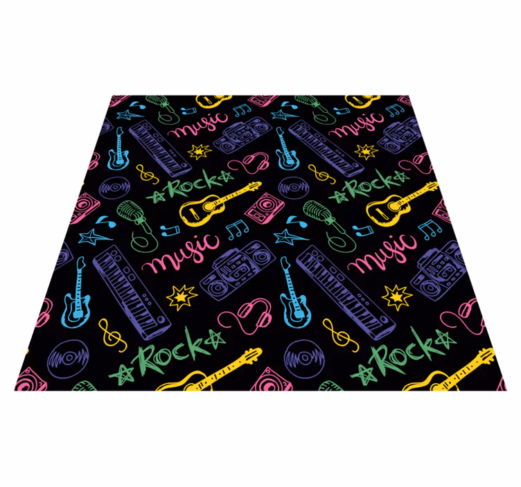 Tapis vinyle autres tapis thème musical coloré - TenStickers