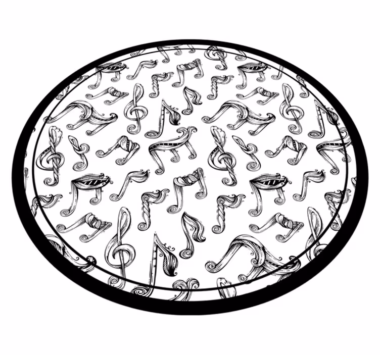 Tapis vinyle ado modèle de notation musicale - TenStickers