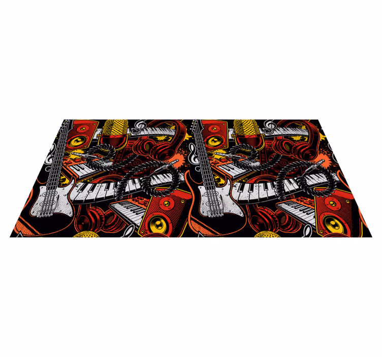 Tapis vinyle autres tapis exposition de composants musicaux - TenStickers