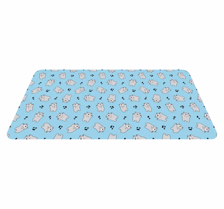 Tapis vinyle chambre bébé personnages d'ours mignons - TenStickers