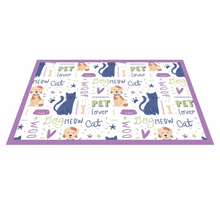 Tapis vinyle animal thème des amoureux des animaux - TenStickers