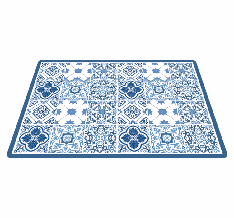 Tapis vinyle marbre motifs de carreaux décoratifs - TenStickers