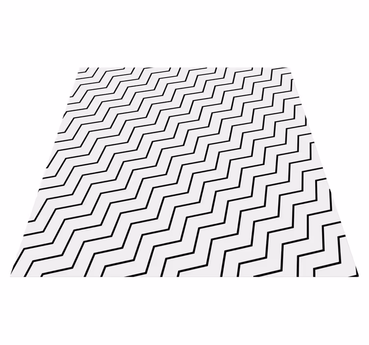 Tapis vinyle géométrique zigzag tendance - TenStickers