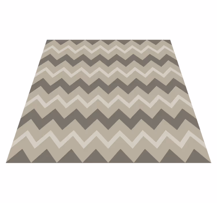 Tapis vinyle rayures motif chevrons marron - TenStickers