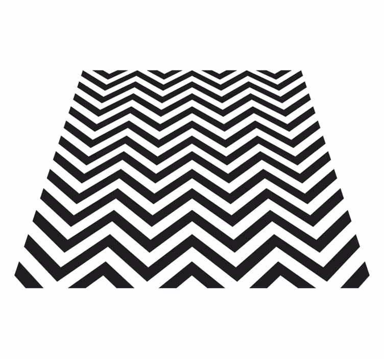 Tapis vinyle rayures chevrons noir et blanc - TenStickers