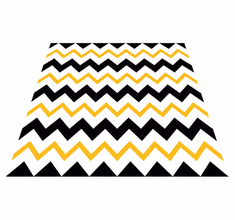Tapis vinyle géométrique motif chevron zigzag - TenStickers