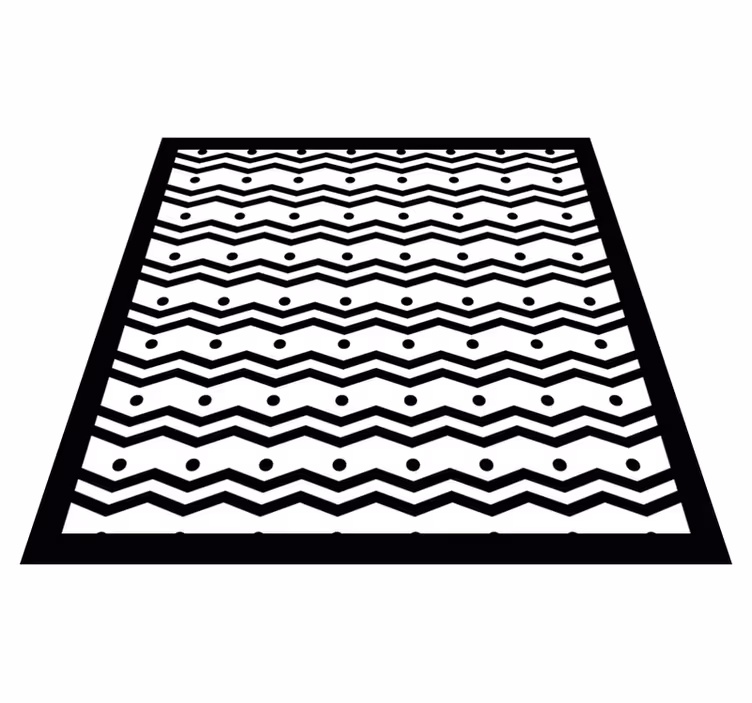 Tapis vinyle rayures concept zigzag - TenStickers