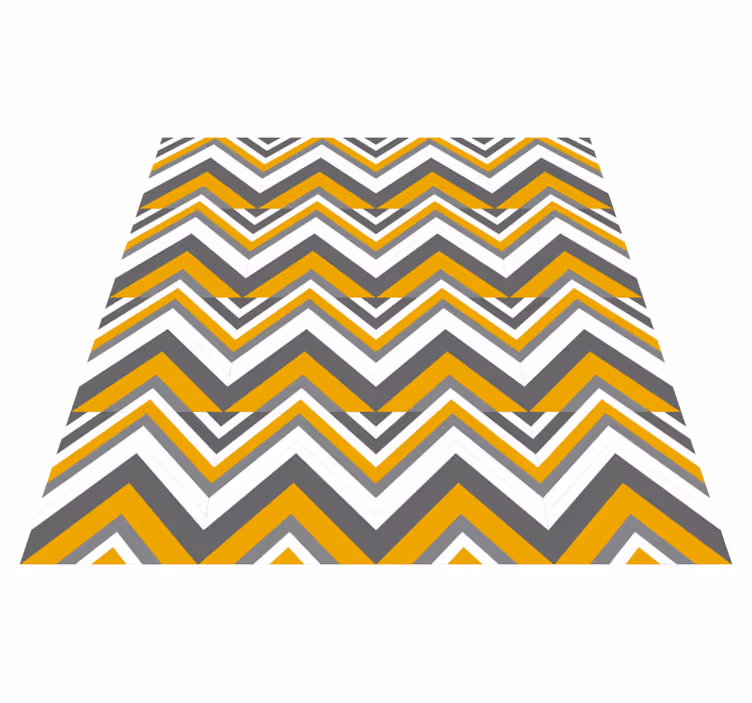 Tapis vinyle géométrique motif chevrons - TenStickers