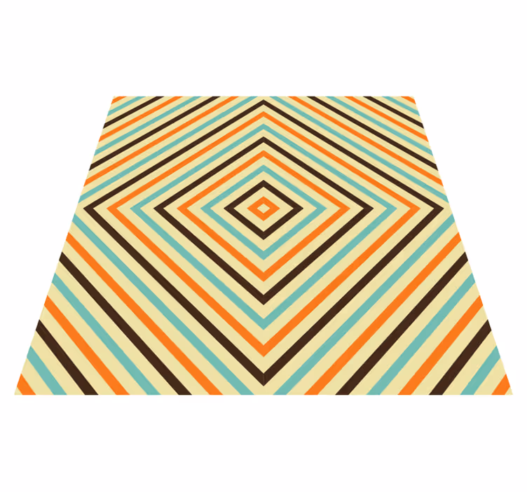 Tapis vinyle géométrique lignes à motifs de losanges - TenStickers