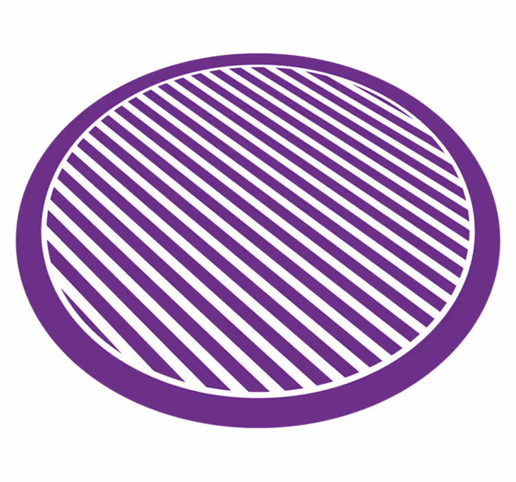 Tapis vinyle rayures cercles violets - TenStickers
