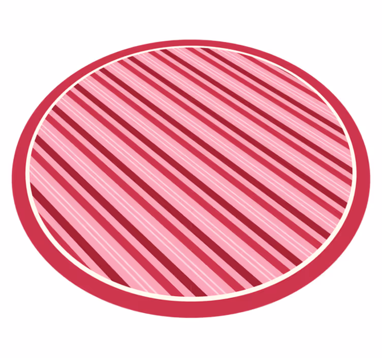 Tapis vinyle pour enfants élégance à rayures roses - TenStickers