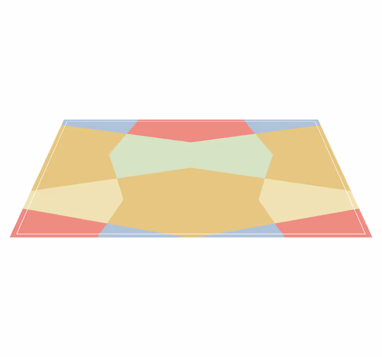 Tapis vinyle géométrique formes polygonales colorées - TenStickers