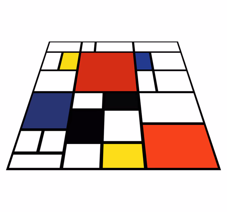 Tapis vinyle moderne composant géométrique vibrant - TenStickers