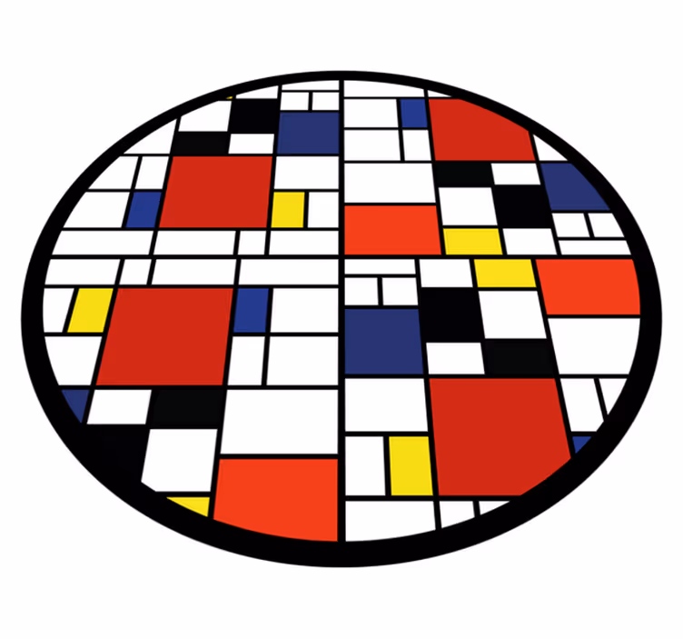 Tapis vinyle moderne agencement en blocs de couleur - TenStickers