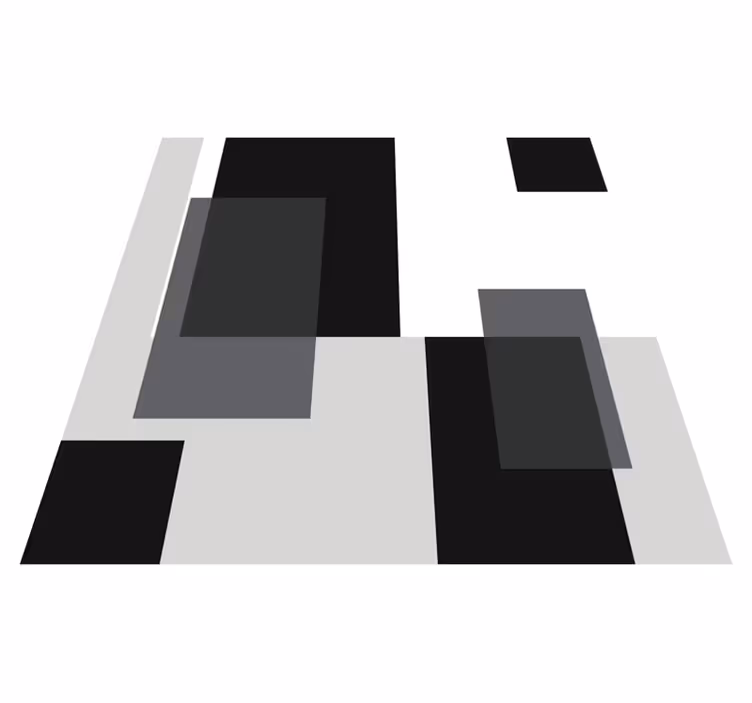 Tapis vinyle moderne agencement carré abstrait - TenStickers